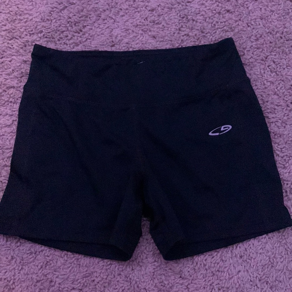 Champion black spandex, YL